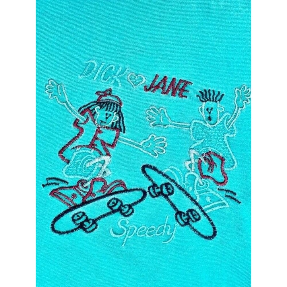 Vintage Retro Grunge Dick Jane Speedy Batwing Skater Tee 80s - M/L